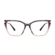 Square Transparent Amber Eyeglasses
