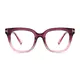 Square Gradient Pink Eyeglasses