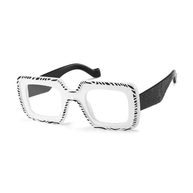 Square White/Black Eyeglasses