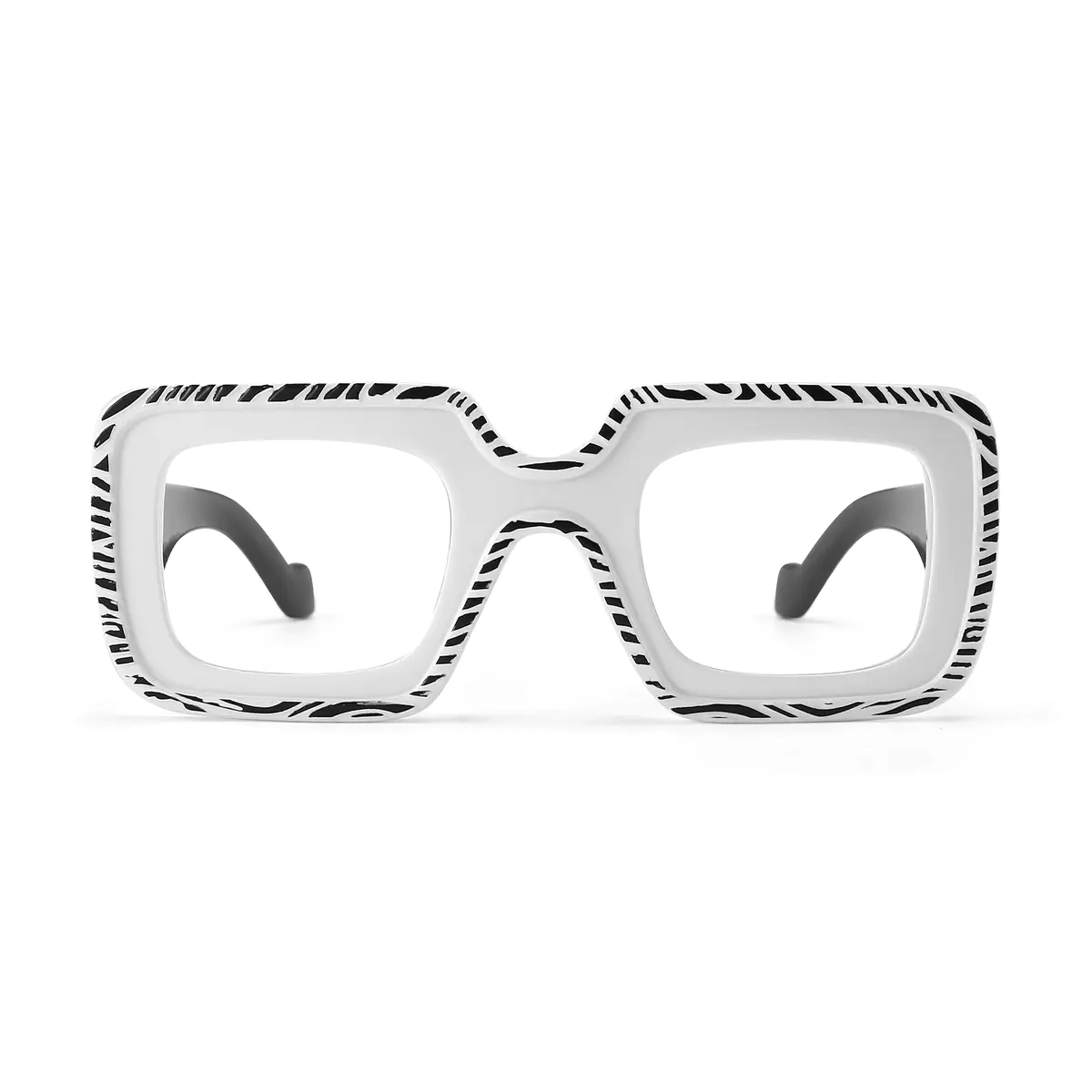 Square White/Black Eyeglasses