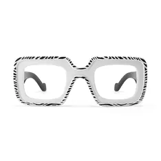 Square White/Black Eyeglasses