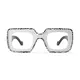 Square White/Black Eyeglasses