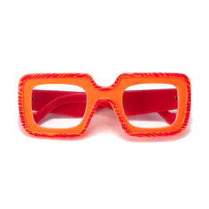 Square Orange Eyeglasses