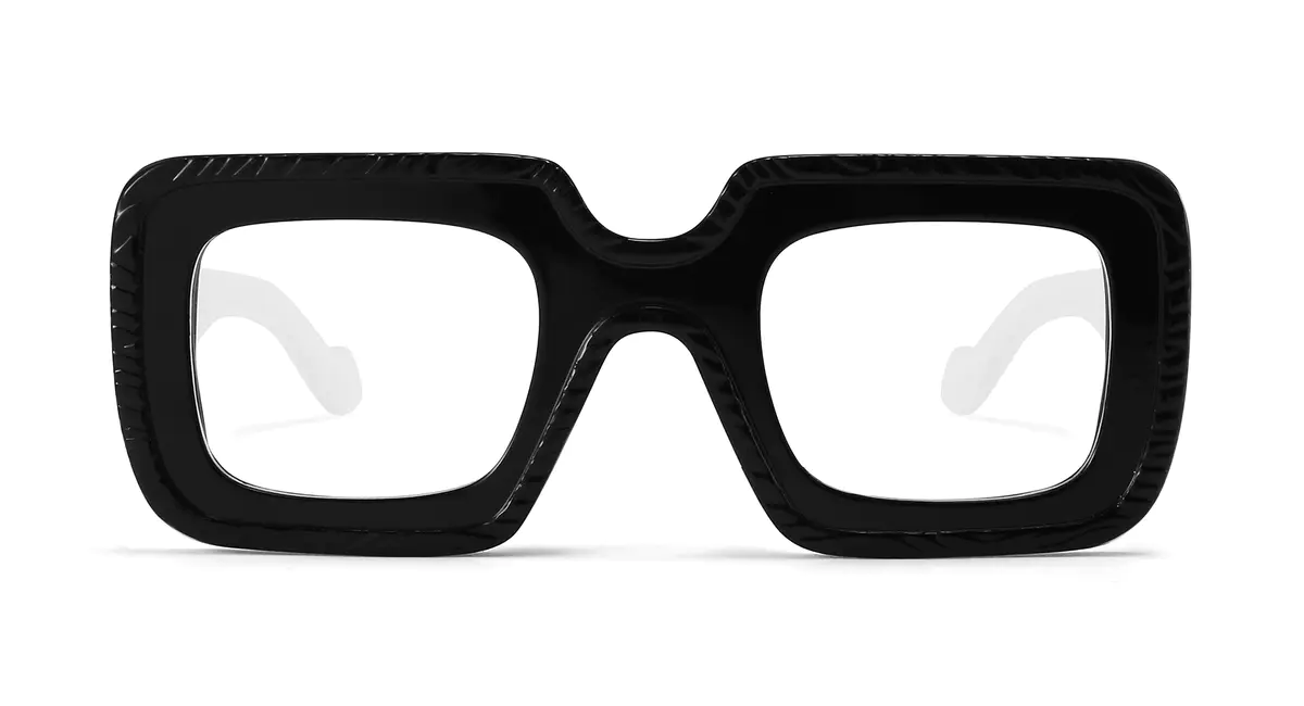 Square Black/ White Eyeglasses