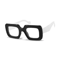 Square Black/ White Eyeglasses