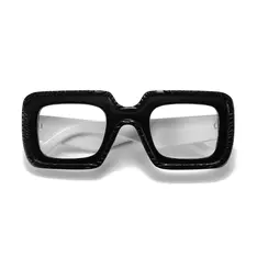Square Black/ White Eyeglasses