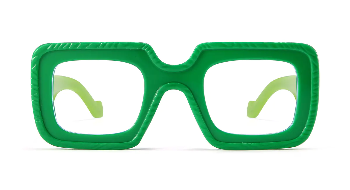Square Green Eyeglasses