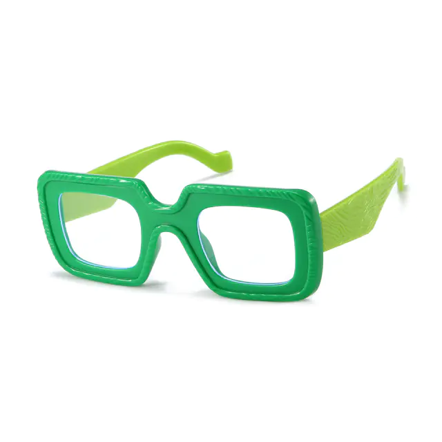 Square Green Eyeglasses