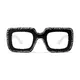 Square Ivory Tortoiseshell Eyeglasses