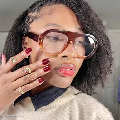 Aviator Light Brown Eyeglasses