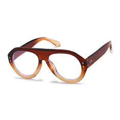Aviator Light Brown Eyeglasses
