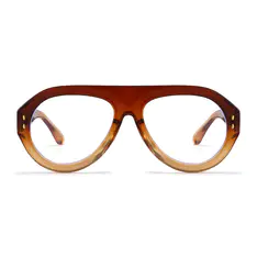 Aviator Light Brown Eyeglasses