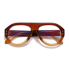 Aviator Light Brown Eyeglasses