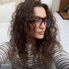 Aviator Light Brown Eyeglasses