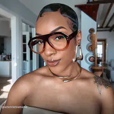 Aviator Light Brown Eyeglasses