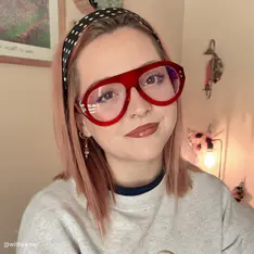 Aviator Red Eyeglasses