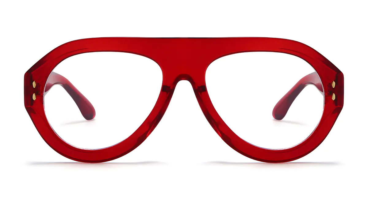 Aviator Red Eyeglasses