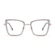Square Transparent Gray Eyeglasses