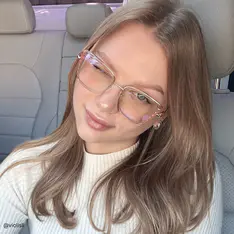 Square Pale Pink Eyeglasses