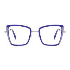 Square Blue Eyeglasses