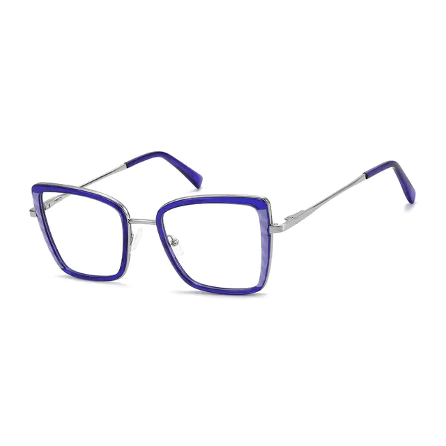 Square Blue Eyeglasses