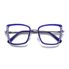 Square Blue Eyeglasses