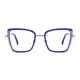 Square Blue Eyeglasses