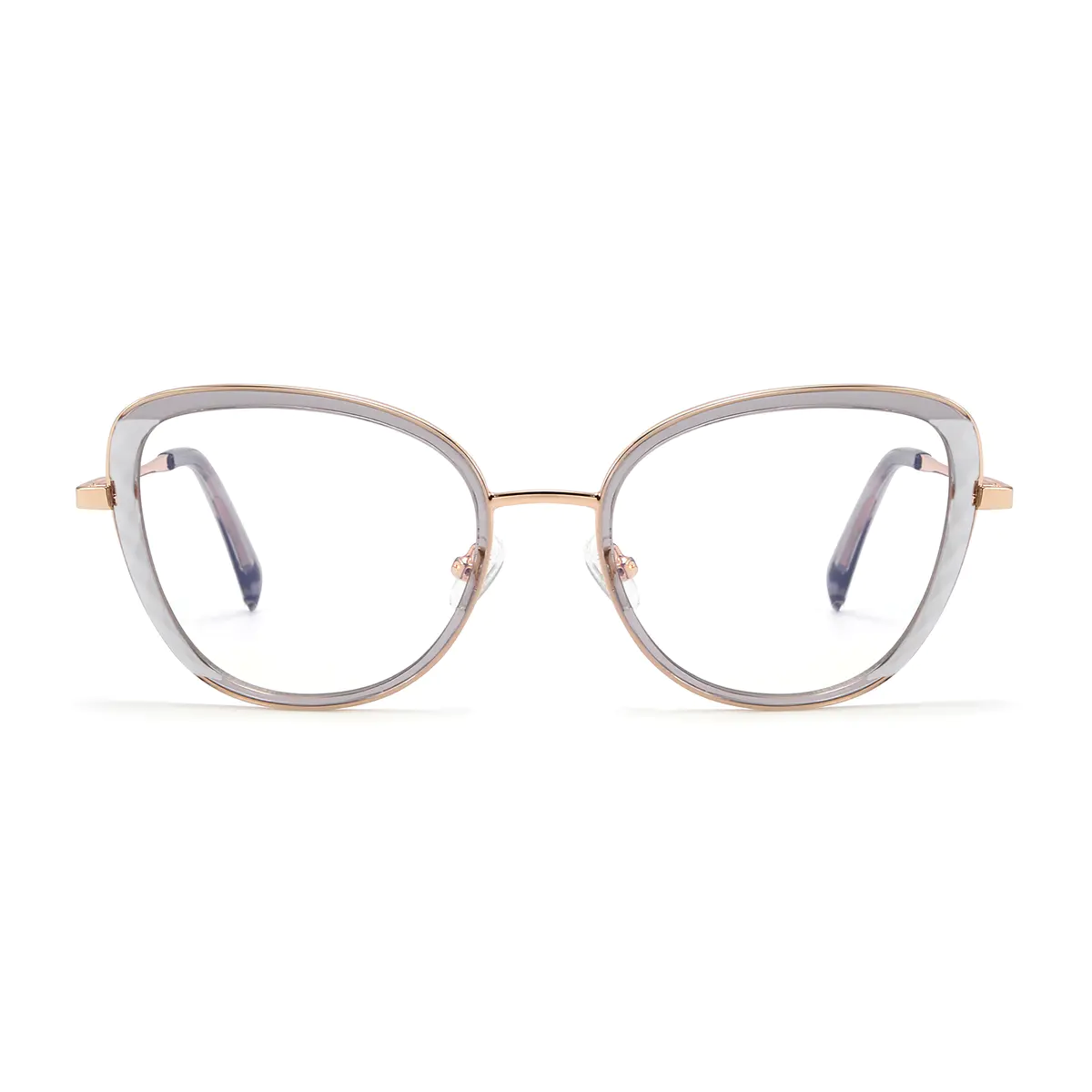 Cat-eye Transparent Gray Eyeglasses