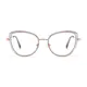Cat-eye Transparent Gray Eyeglasses