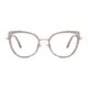 Cat-eye Transparent Gray Eyeglasses
