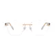 Square Black/White Eyeglasses