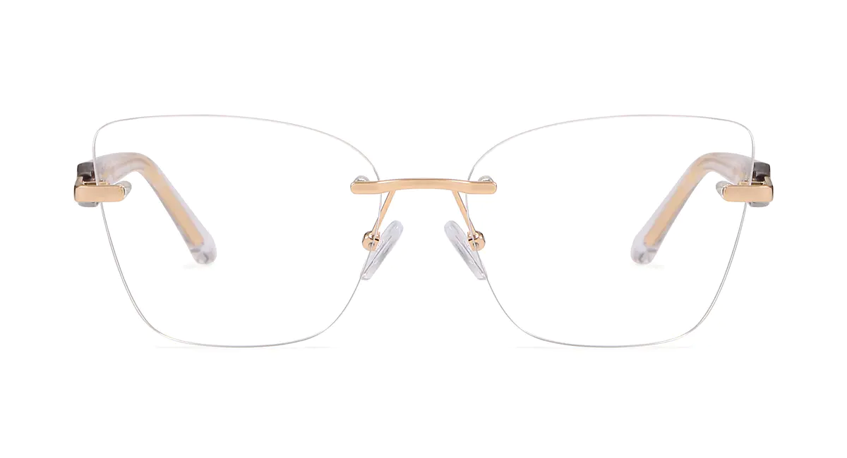 Cat-eye Black/White Eyeglasses