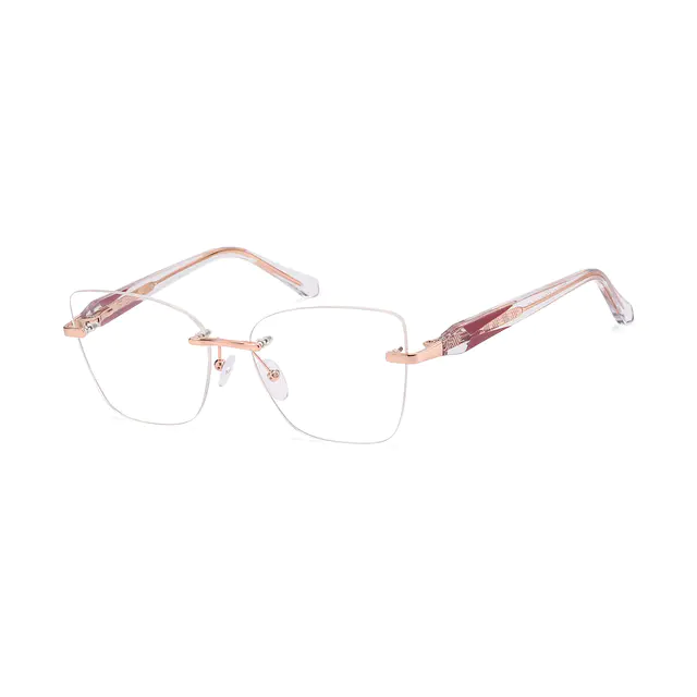 Square Rose Gold Eyeglasses