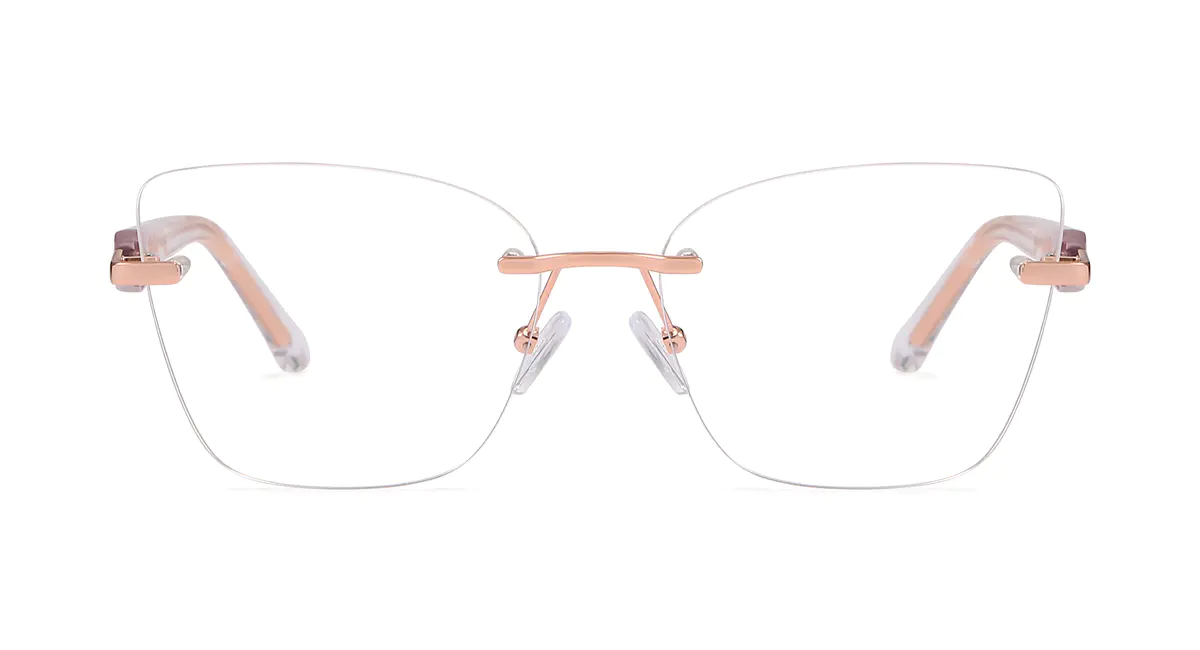 Cat-eye Rose Gold Eyeglasses