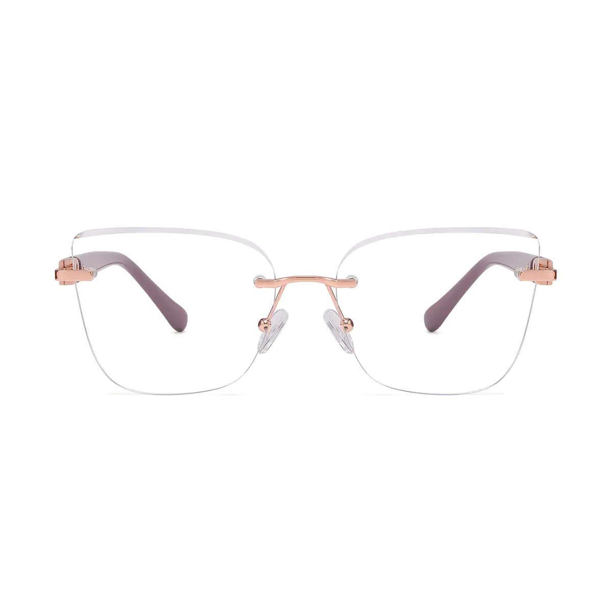Square Pink Eyeglasses