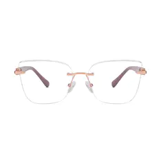 Square Pink Eyeglasses