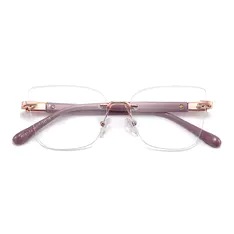 Square Pink Eyeglasses