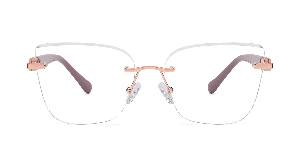 Square Pink Eyeglasses