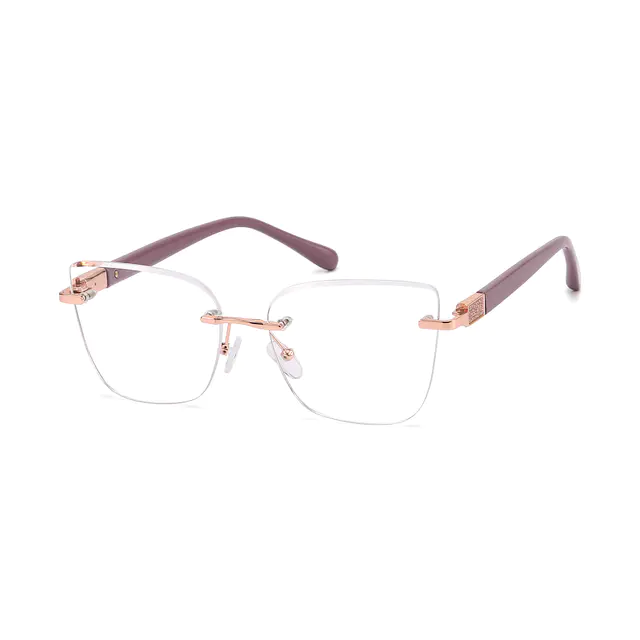 Square Pink Eyeglasses