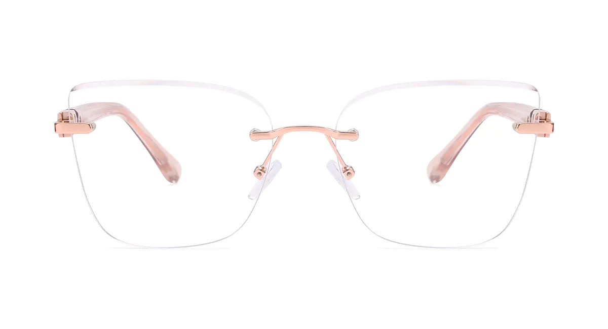 Square Rose Gold Eyeglasses