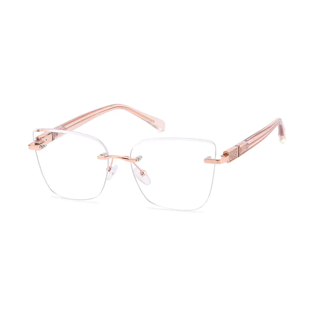 Square Rose Gold Eyeglasses