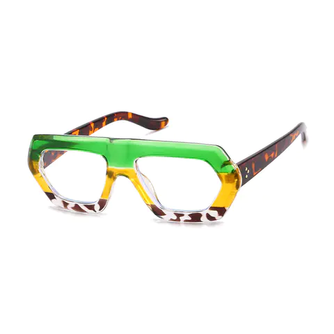 Aviator Tortoiseshell/Green Eyeglasses