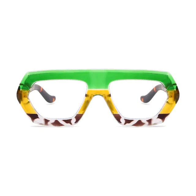 Aviator Tortoiseshell/Green Eyeglasses
