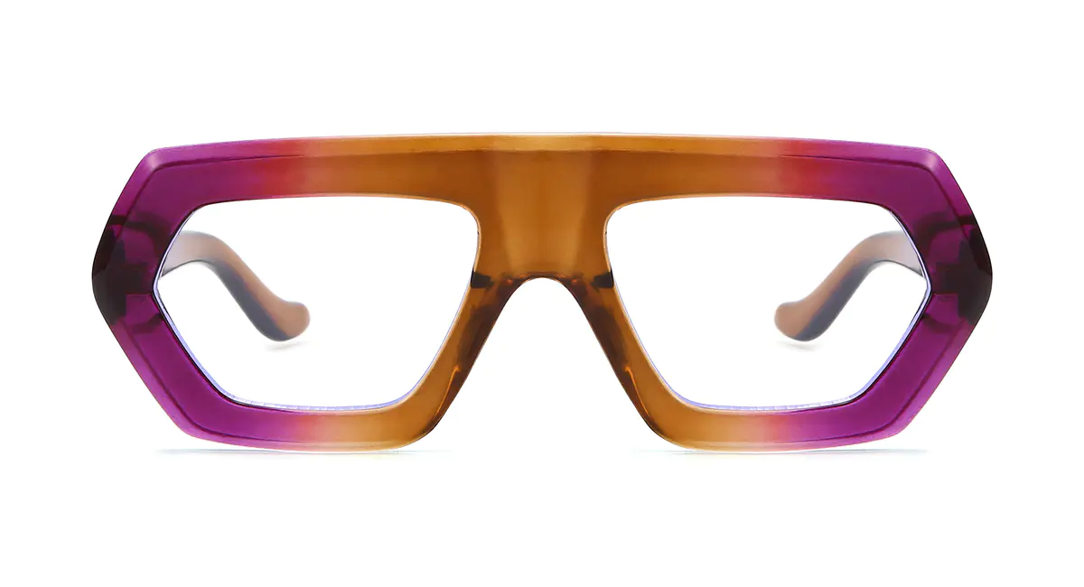 Geometric Gradient Pink Eyeglasses