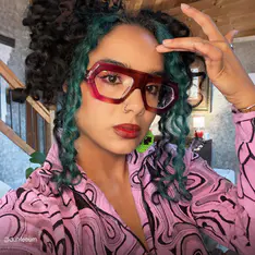 Geometric Gradient Pink Eyeglasses