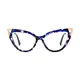 Cat-eye Blue/Tortoiseshell Eyeglasses