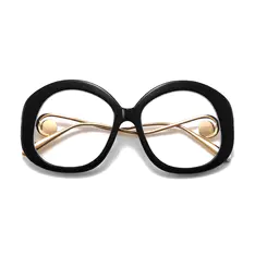 Oval Black Eyeglasses