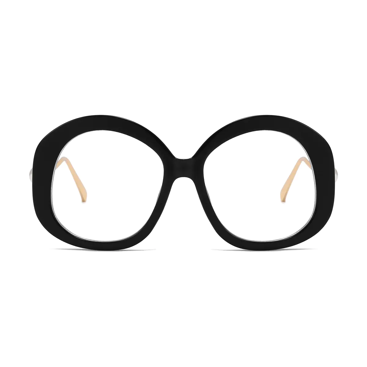 Oval Black Eyeglasses