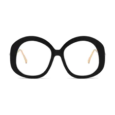 Oval Black Eyeglasses