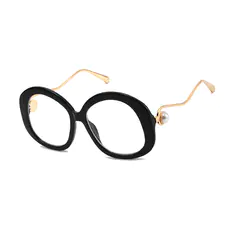 Oval Black Eyeglasses